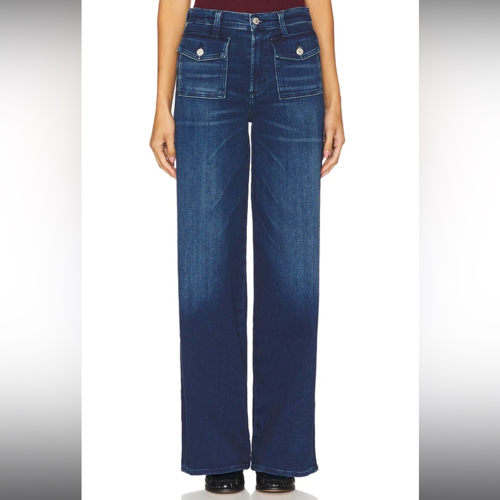 NWT Citizens of Humanity Raven Patch Pocket Wide Leg Jeans Regency Free People - Picture 4 of 8